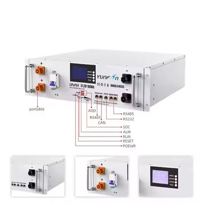 کیفیت باتری لیتیوم 48 ولت 100 ساعت 6000 بار مناسب برای سیستم خورشیدی با 5 سال گارانتی کارخانه