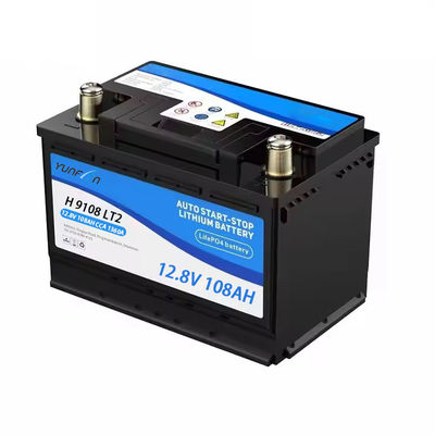 12.8V 108ah 1360CCA شارژ مجدد Lifepo4 باتری 1382WH با ساخته شده در BMS ولتاژ اسمی برای موتور اتومبیل شروع و متوقف