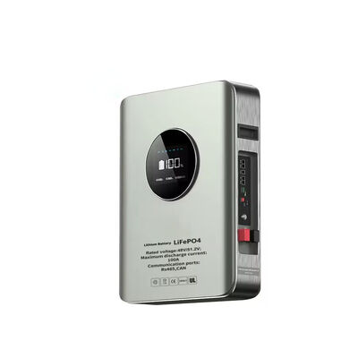 کیفیت YF51100 WM دیوار نصب LiFePO4 باتری 5.12kWh باتری ذخیره سازی خورشیدی با صفحه نمایش LCD و BMS هوشمند برای پشتیبان گیری در خانه خارج از شبکه و مصرف خود کارخانه