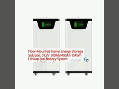 راه حل ذخیره سازی انرژی خانگی نصب شده در کف: 51.2V 300Ah/400Ah 15KWh سیستم باتری لیتیوم یون