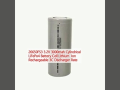 26650FS3 3.2V 3000mah سلول باتری LiFePo4 باطری لیتیوم یون قابل شارژ مجدد 3C سرعت تخلیه